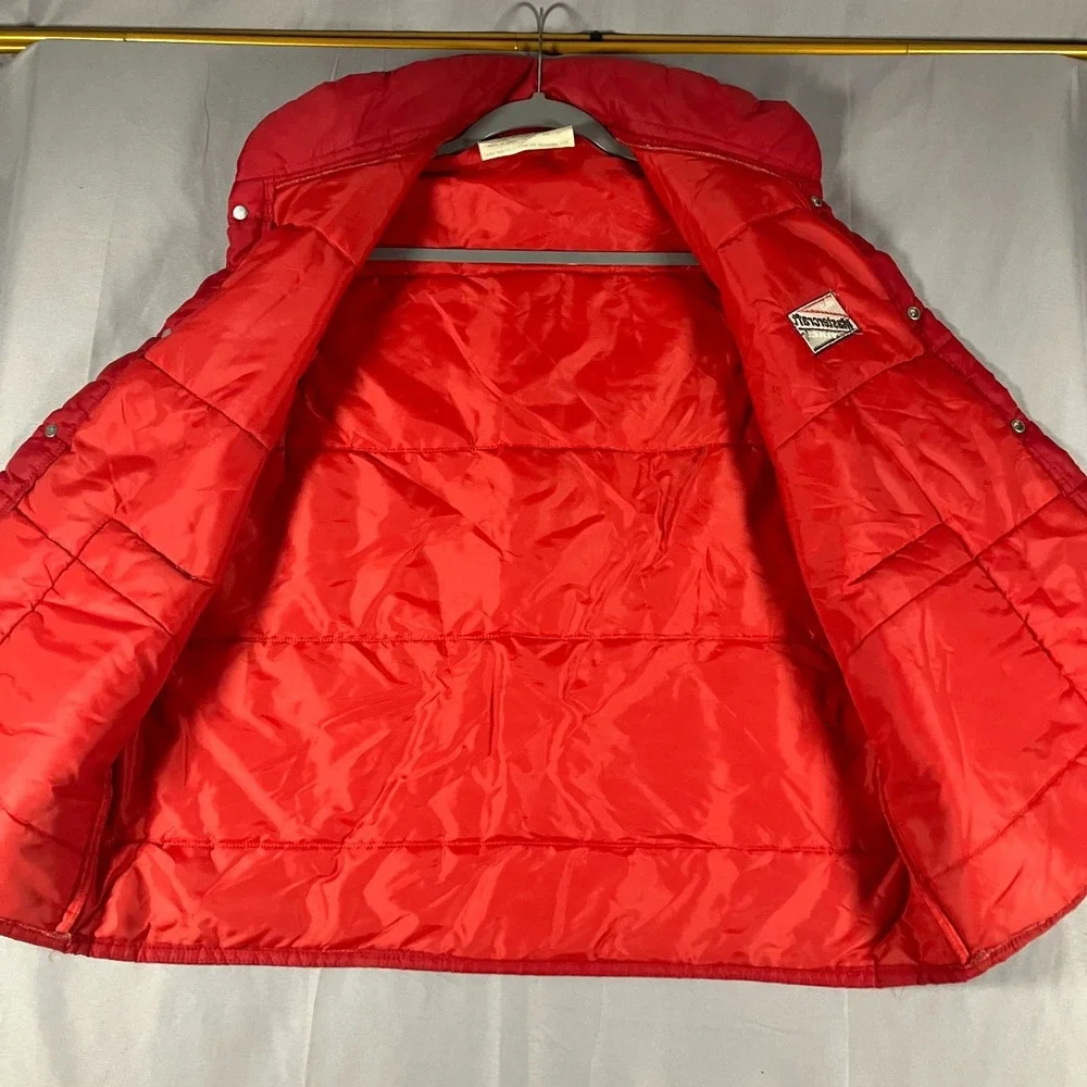 Holloway Mastercraft Tires Vest Men's‎ Extra Large Red Insulated Snap Front
